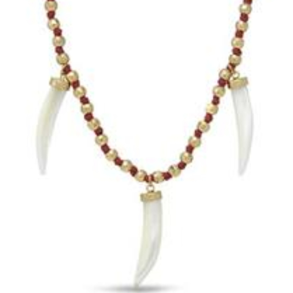 DISNEY COUTURE PRINCESS & FROG TIGER TEETH STATEMENT NECKLACE**NEW! - Picture 3 of 3